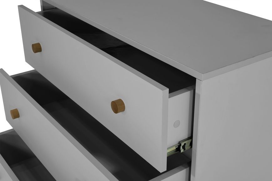 Комод UrbanOak-1 3ШУХ (сіра мишка, 80x39x77 см) IMI lkmd-hg1-sr-stp фото