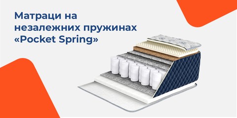 Матраци на незалежних пружинах «Pocket Spring»