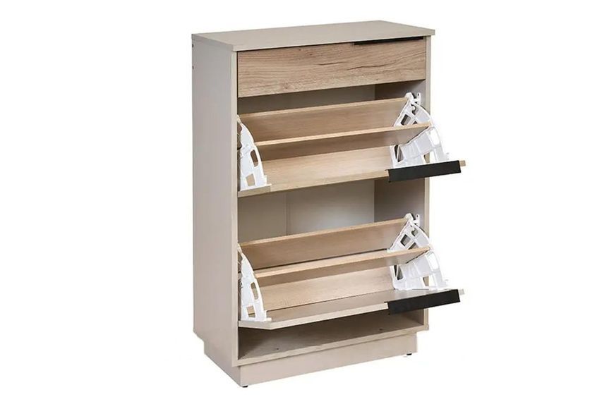 Тумба для обуви Поларо-3 (60 &times; 35 &times; 97 см, кашемир + дуб крафт серый) md-tmb-vz-vzt-km-db-kr-sr фото