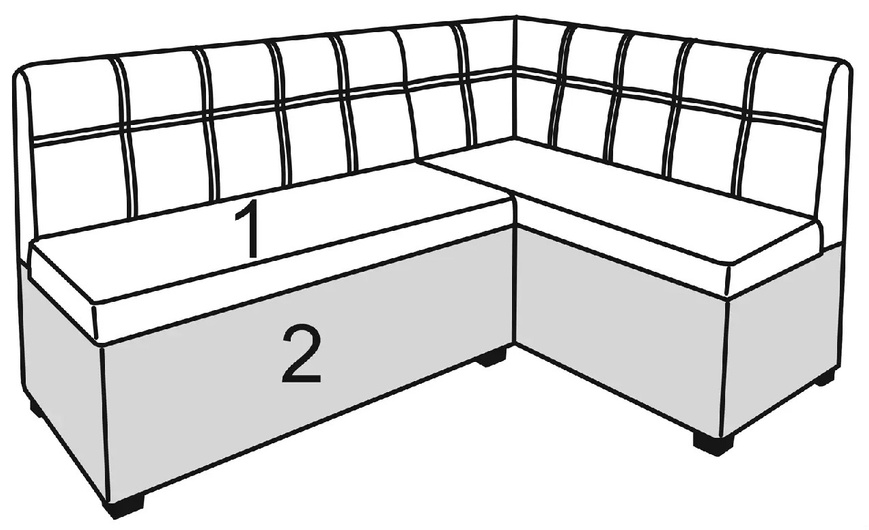 Кухонный уголок Комо (бежевый, 167х121см) kkkm-bej фото