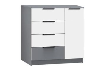 Комод Компакта-6 (95х38х88 см, серый шифер + белый) md-kmd-cmft4-1s-sr-sh-bl фото