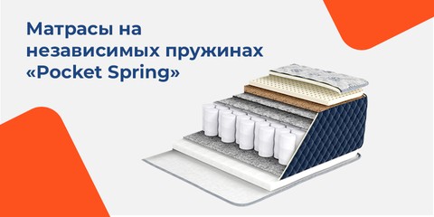 Матрасы на независимых пружинах «Pocket Spring»