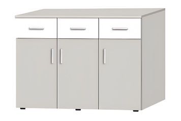 Комод Валоро-3 (125х41х93 см, кашемир + белый) md-kmd-frnch-kshm-bl фото