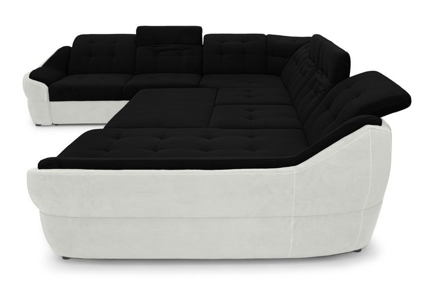 Угловой диван Спейс XXL (375 &times; 310 см, черный с молочным) IMI Premium kspsxxl-p-ll-99-1 фото