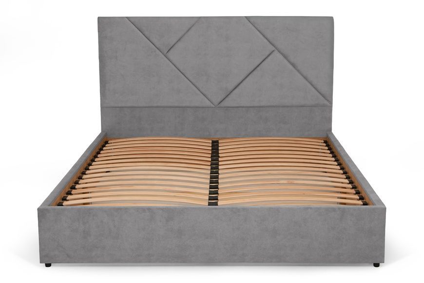 Ліжко з матрацом Цинія (160 &times; 200 см, Pocket Spring, велюр, без підйомного механізму, світло-сірий) IMI tsn-am160x200ssb-mt фото